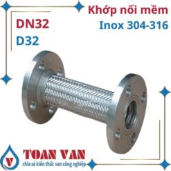 khớp nối mềm inox dn32-d32-phi 32-304 chịu nhiệt