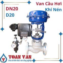 Minh họa van cầu hơi điều khiển khí nén DN20 và các ứng dụng trong các hệ thống đường ống công nghiệp.