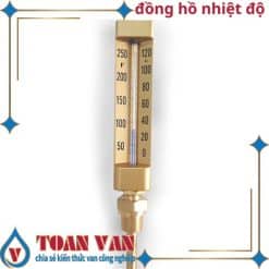 Nhiệt kế thủy ngân chân thẳng đo nhiệt độ đường ống hơi nước, nước nóng, dầu công nghiệp - Toanvan